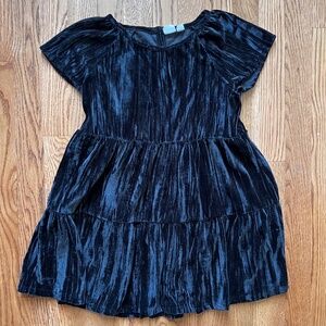 Gap Kids Black Velvet Party Dress, Girls Size M